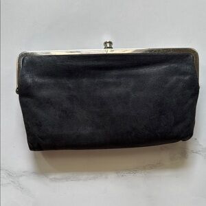 Hobo Lauren Leather Clutch with Silver Trim